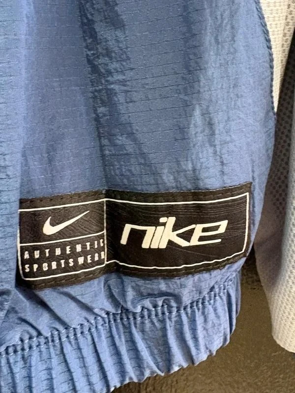 Nike Windbreaker Jacket Blue Y2K Running Track Jacket Lightweight Sportswear Vin – photo 11